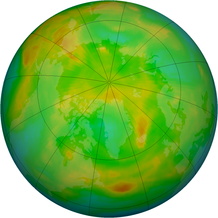 Arctic ozone map for 04 June 1997